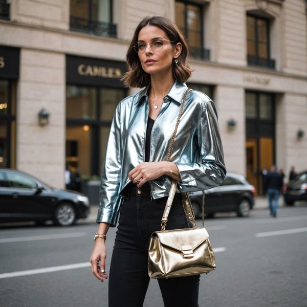 Comment associer un sac à main métallique avec une tenue décontractée?